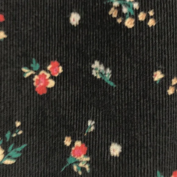 Floral Black Corduroy Dress - Picture 2 of 5